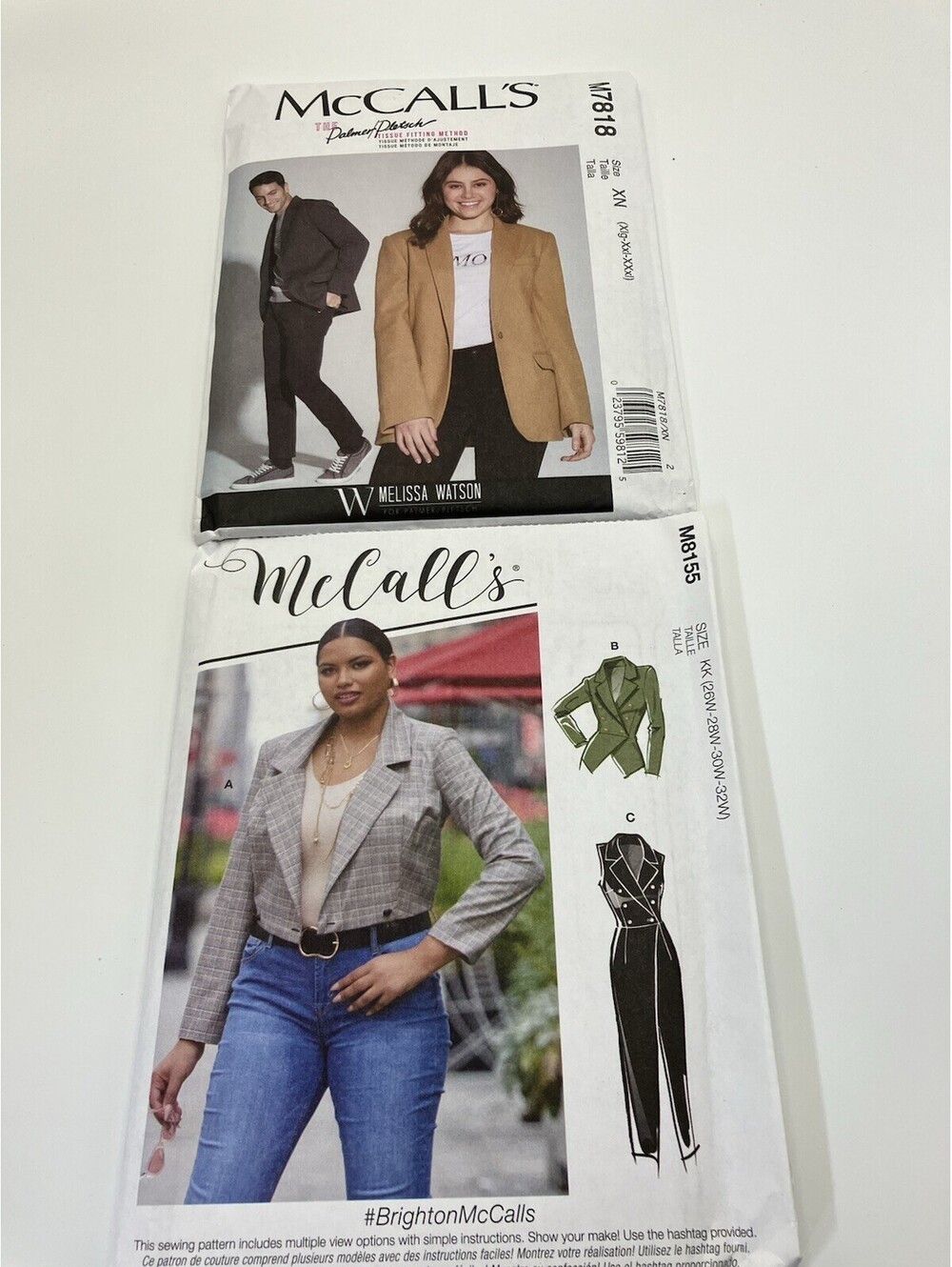Lot Of 2 McCalls Sewing Patterns For Women Jackets New